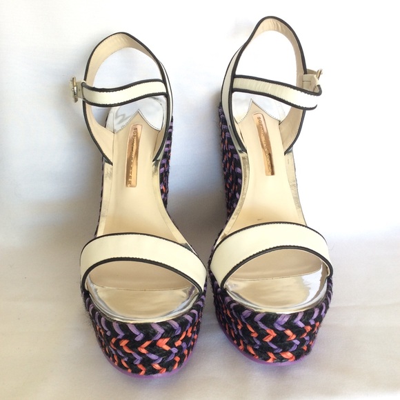 Sophia Webster Lucita White Wedge Heels
